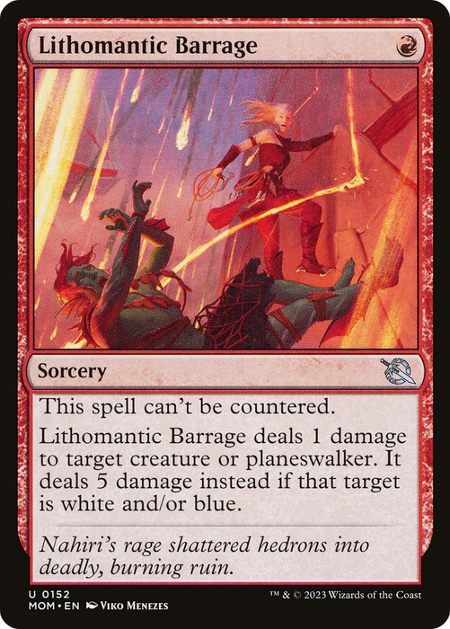 Lithomantic Barrage (MOM-152) - uncommon - Foil