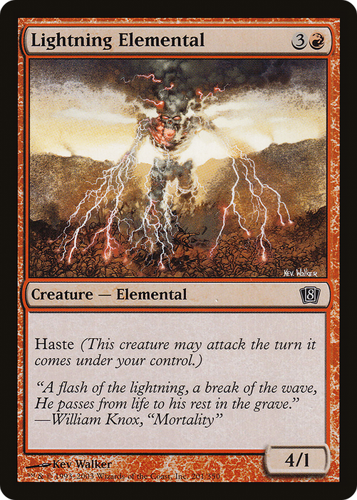 Lightning Elemental (8ED-201★) - common - Foil