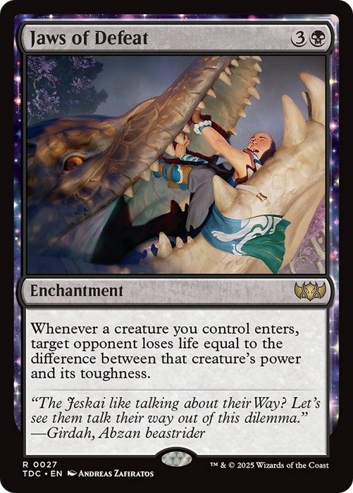 Jaws of Defeat (TDC-027) - rare: (enchantment)