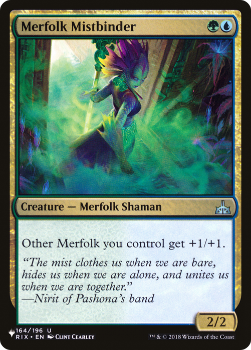 Merfolk Mistbinder (LIST-RIX-164) - uncommon