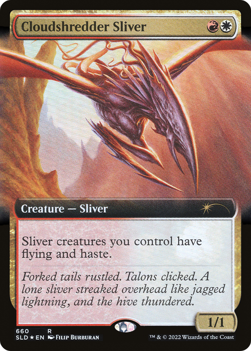 Cloudshredder Sliver (SLD-660) - rare: (Extended Art) - Foil