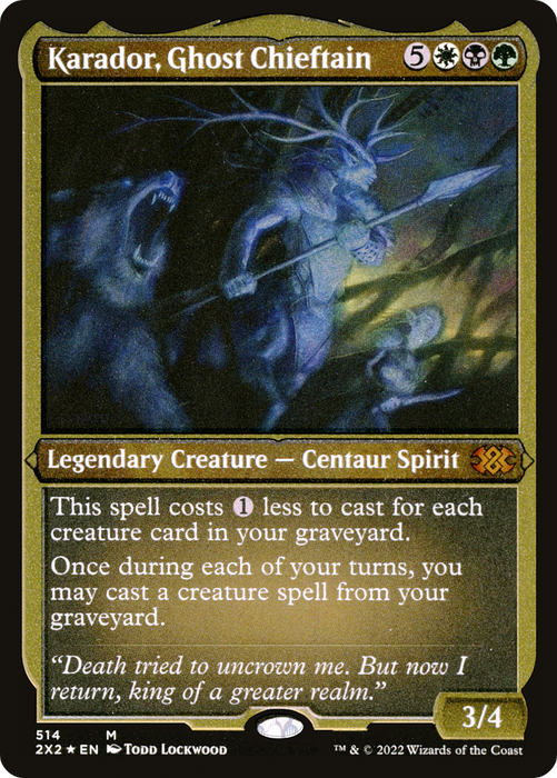 Karador, Ghost Chieftain (2X2-514) - mythic - Etched Foil