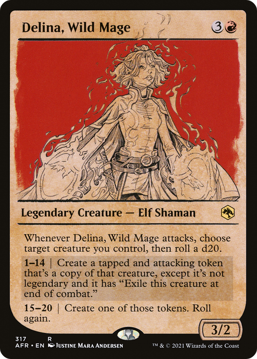 Delina, Wild Mage (AFR-317) - rare: (Showcase) - Foil