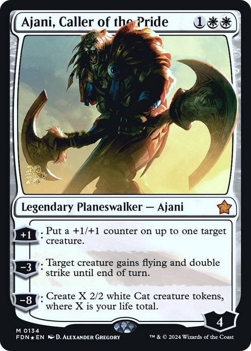 Ajani, Caller of the Pride (PRE-134) - mythic - Foil