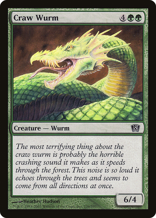 Craw Wurm (8ED-239★) - common - Foil