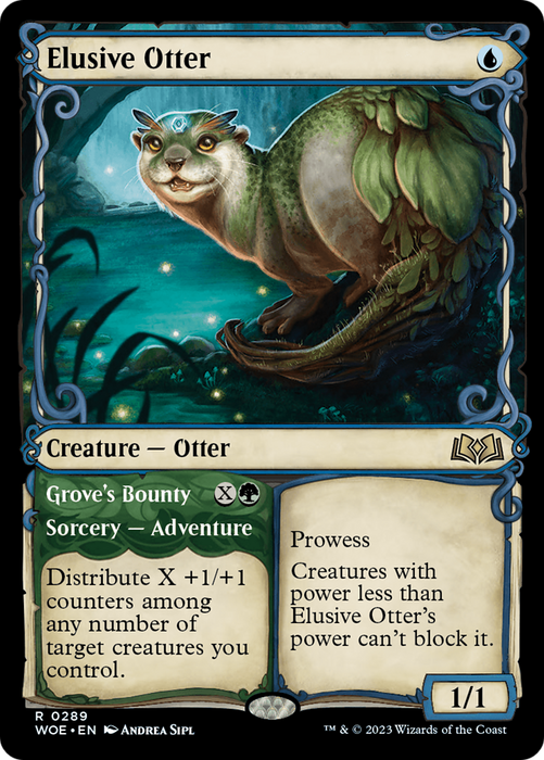 Elusive Otter // Grove's Bounty (WOE-289) - rare: (Showcase)