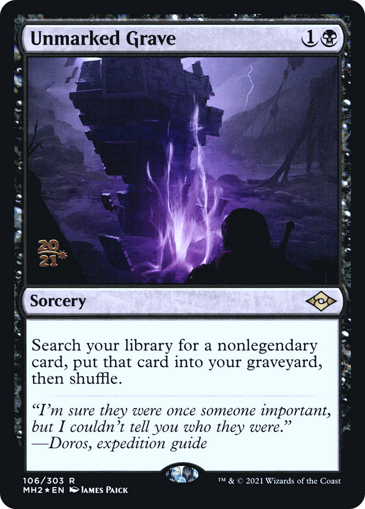 Unmarked Grave (PRE-106S) - rare - Foil