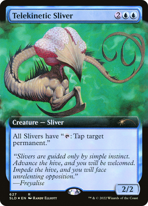 Telekinetic Sliver (SLD-627) - rare: (Extended Art) - Foil
