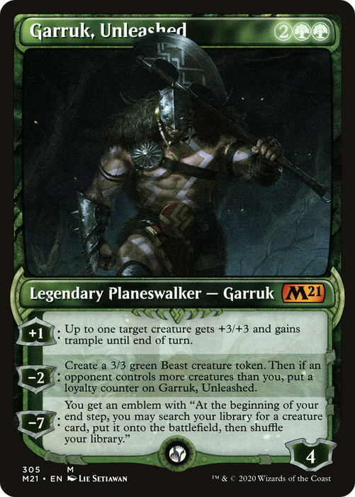 Garruk, Unleashed (M21-305) - mythic: (Showcase)