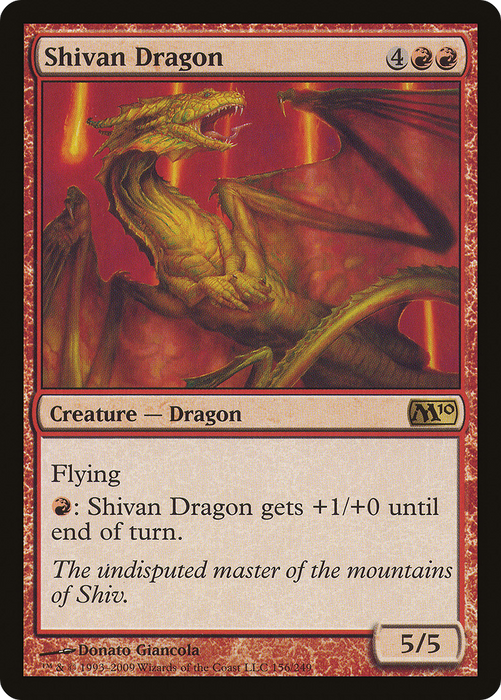 Shivan Dragon (M10-156) - rare