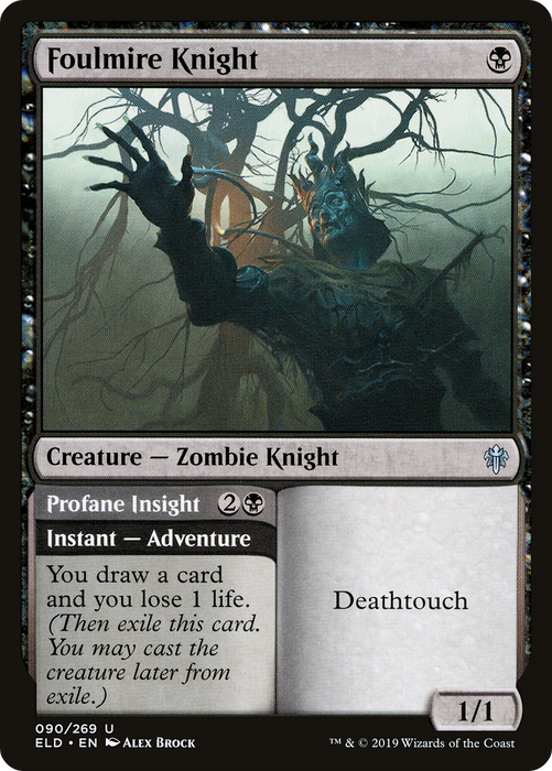 Foulmire Knight // Profane Insight (ELD-090) - uncommon - Foil