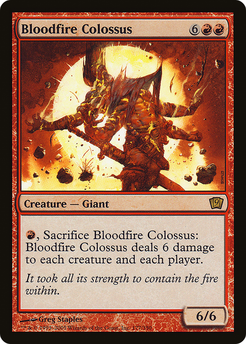 Bloodfire Colossus (9ED-177★) - rare - Foil