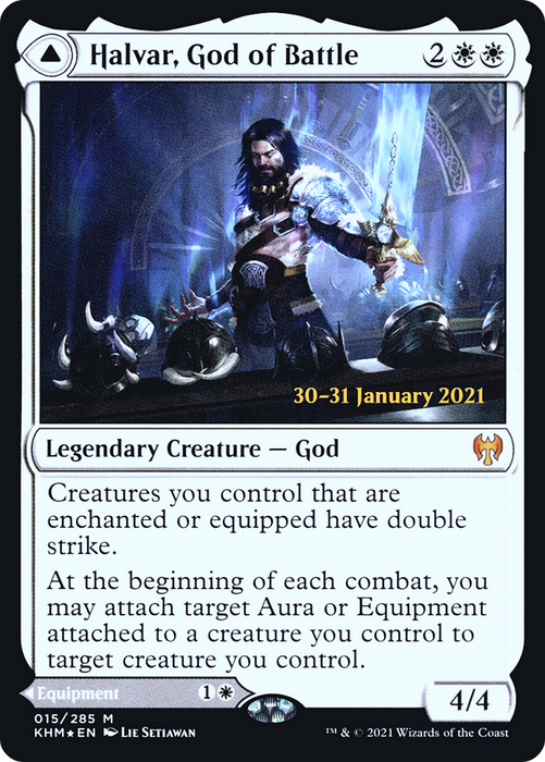 Halvar, God of Battle // Sword of the Realms (PRE-15S) - mythic - Foil