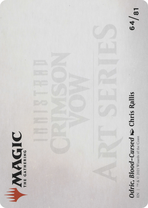 Odric, Blood-Cursed // Odric, Blood-Cursed (AVOW-064) - common (Borderless)