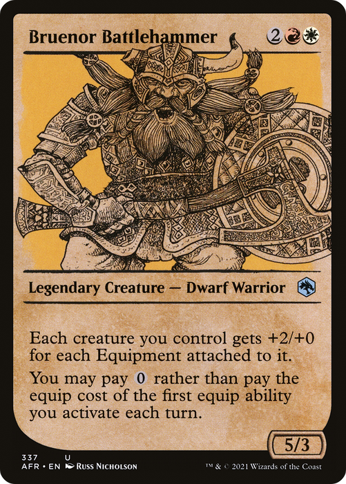 Bruenor Battlehammer (AFR-337) - uncommon: (Showcase) - Foil
