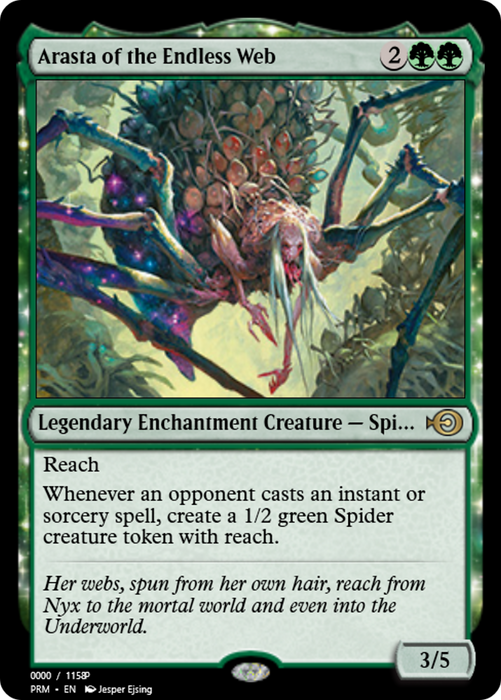Arasta of the Endless Web (PRM-79981) - rare: (enchantment) - Foil