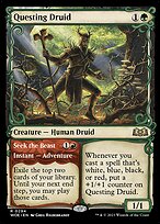 Questing Druid // Seek the Beast (WOE-294) - rare: (Showcase) - Foil