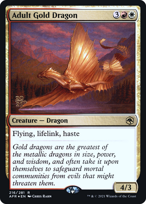 Adult Gold Dragon (PRE-216S) - rare - Foil