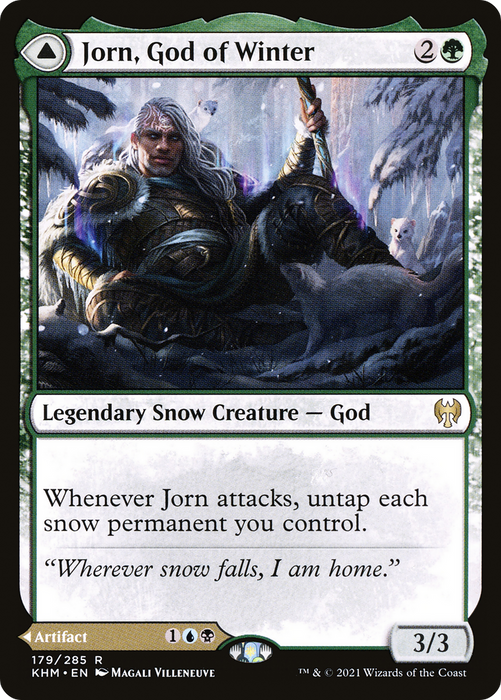 Jorn, God of Winter // Kaldring, the Rimestaff (KHM-179) - rare: (snow) - Foil