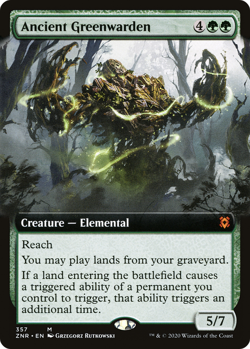 Ancient Greenwarden (ZNR-357) - mythic: (Extended Art) - Foil