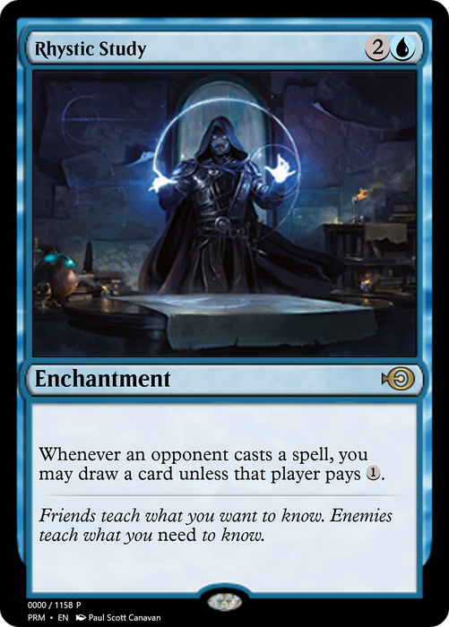 Rhystic Study (PRM-69943) - rare - Foil
