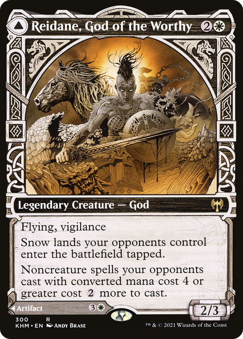 Reidane, God of the Worthy // Valkmira, Protector's Shield (KHM-300) - rare: (Showcase) - Foil