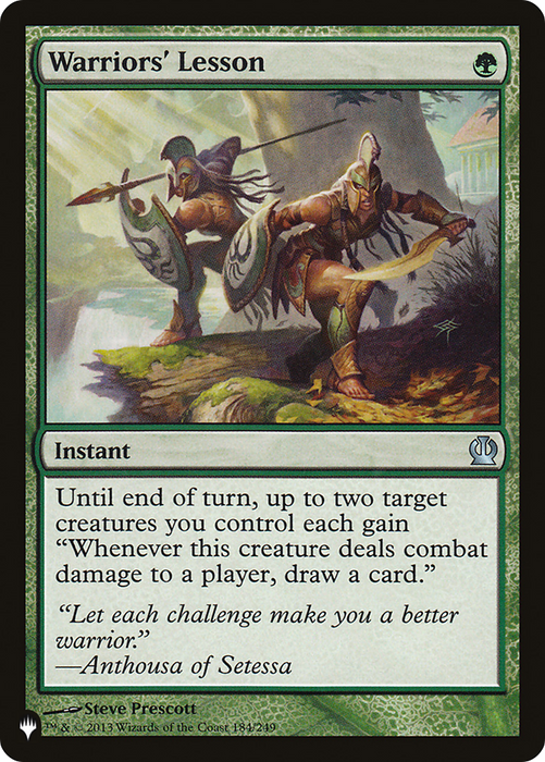 Warriors' Lesson (LIST-THS-184) - uncommon