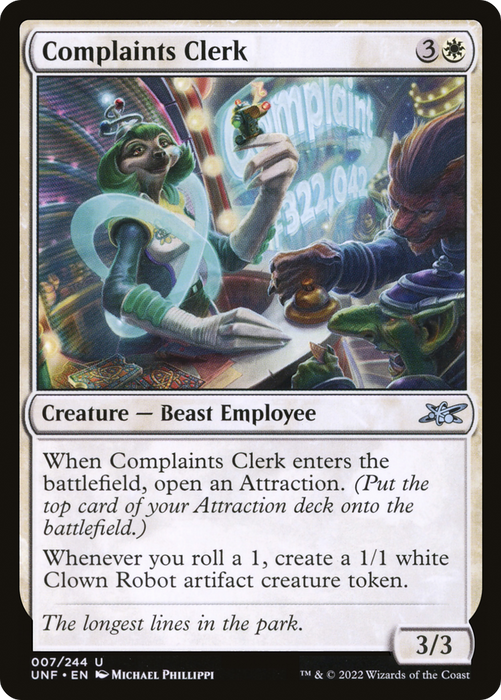 Complaints Clerk (UNF-007) - uncommon - Foil
