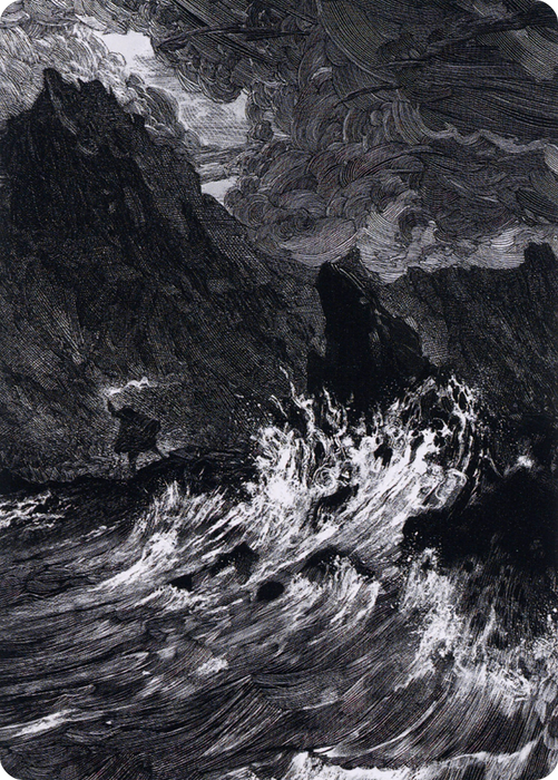 Island // Island (AMID-078) - common (Borderless) - Foil