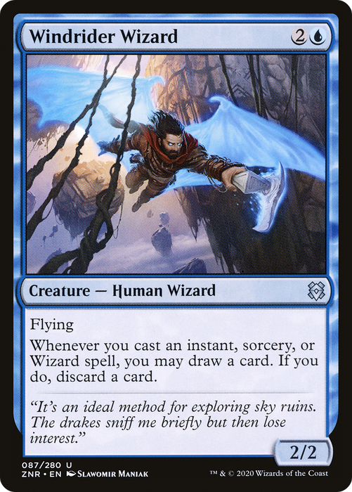 Windrider Wizard (ZNR-087) - uncommon