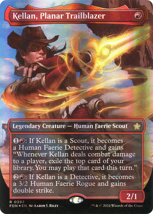 Kellan, Planar Trailblazer (FDN-392) - rare (Borderless) - Foil