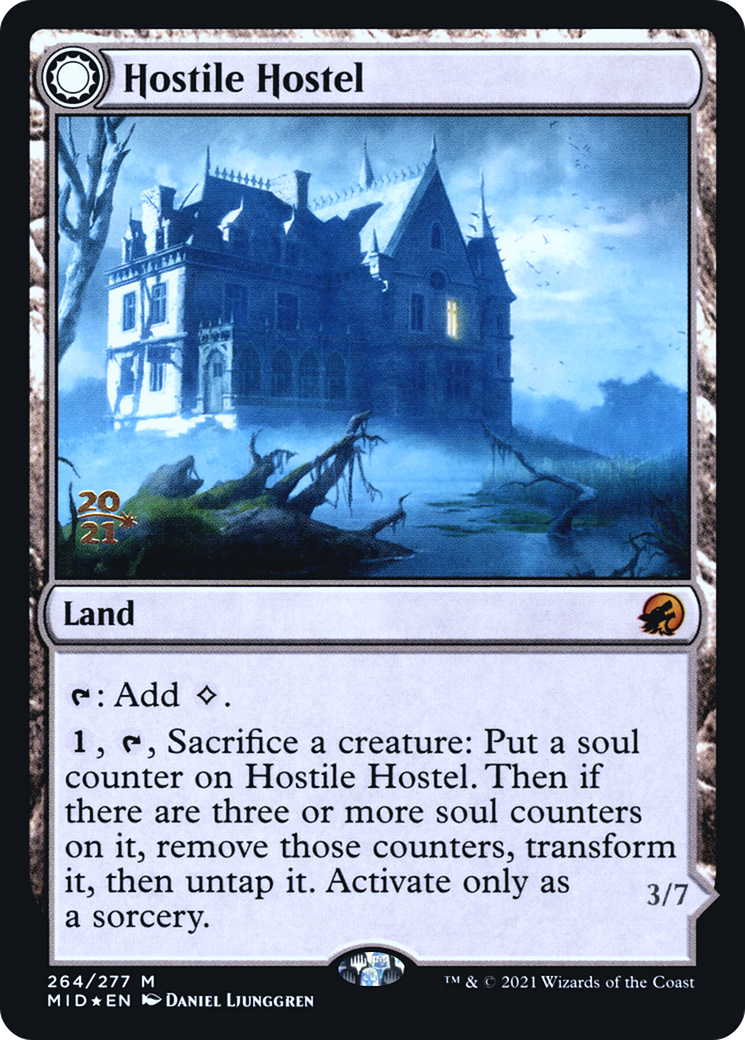Hostile Hostel // Creeping Inn (PRE-264S) - mythic: (Double Faced Transform) - Foil