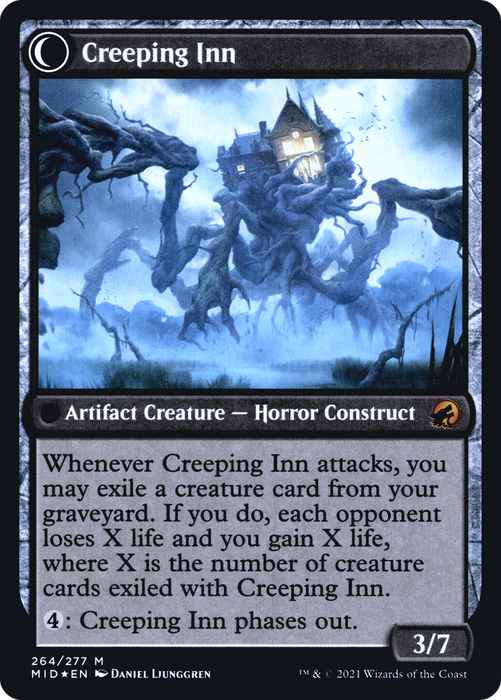Hostile Hostel // Creeping Inn (PRE-264S) - mythic: (Double Faced Transform) - Foil