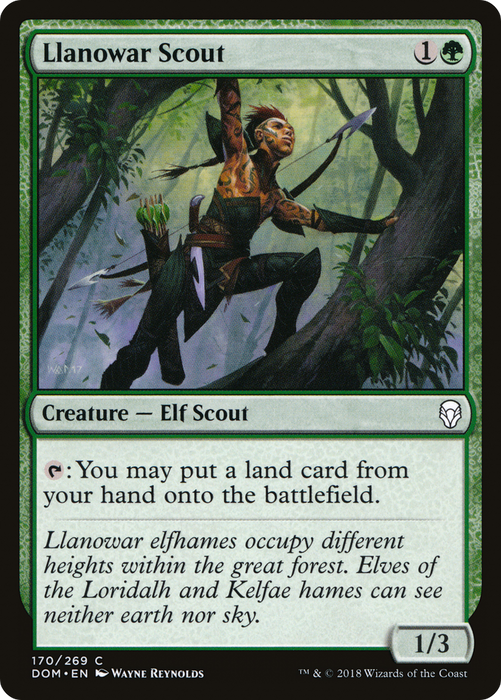Llanowar Scout (DOM-170) - common - Foil