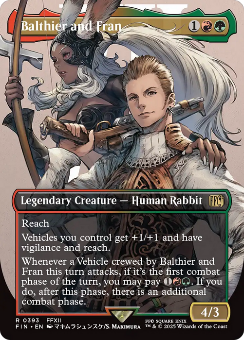 Balthier and Fran (FIN-393) - rare (Borderless) - Foil
