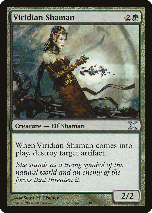 Viridian Shaman (10E-308) - uncommon - Foil