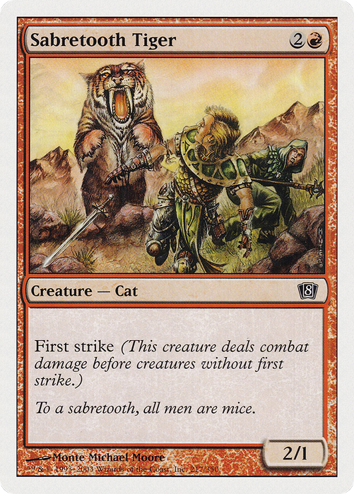 Sabretooth Tiger (8ED-217) - common