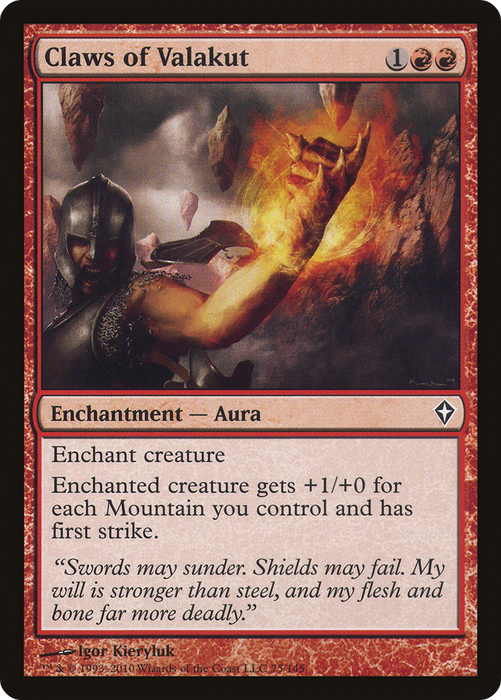 Claws of Valakut (WWK-075) - common - Foil