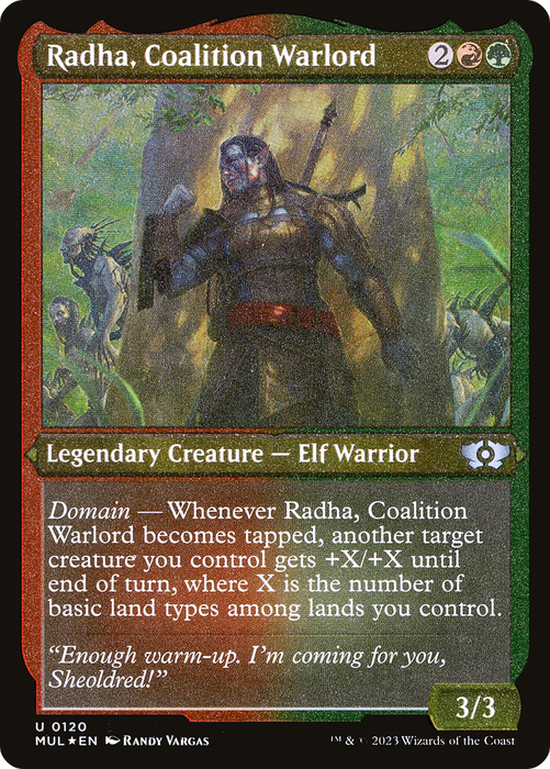 Radha, Coalition Warlord (MUL-120) - uncommon - Etched Foil