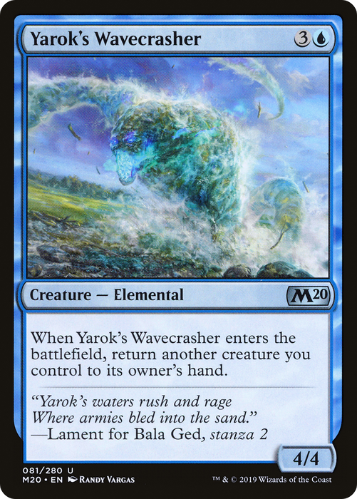 Yarok's Wavecrasher (M20-081) - uncommon - Foil