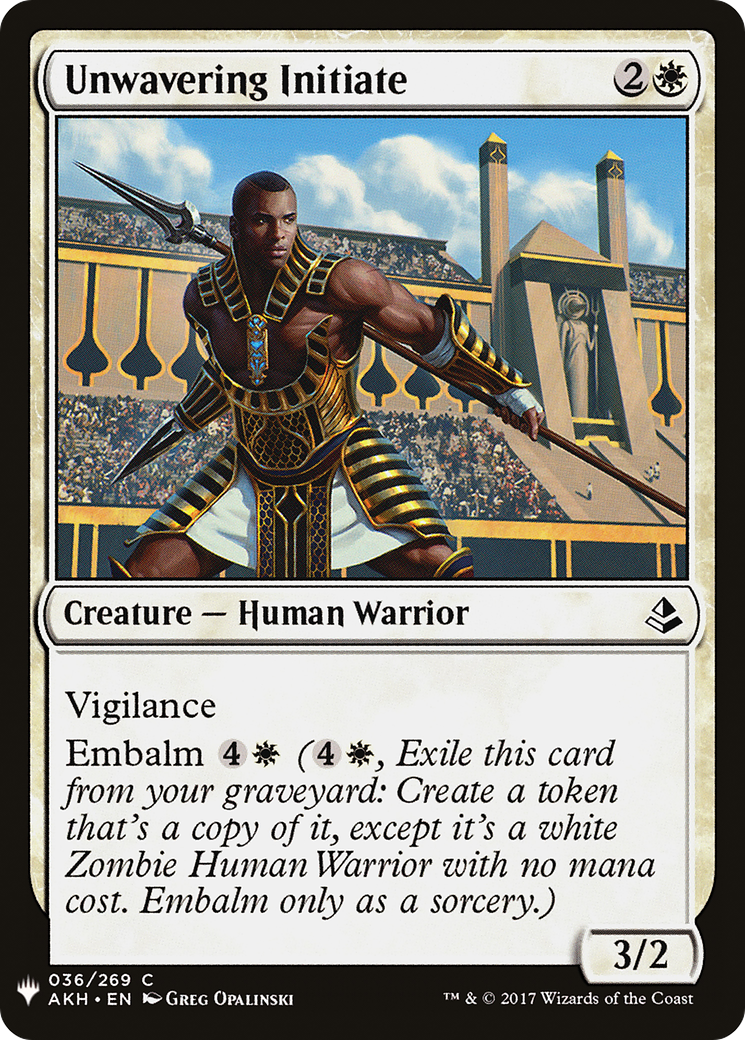 Unwavering Initiate (LIST-AKH-36) - common