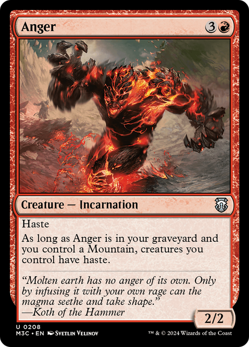 Anger (M3C-208) - uncommon - Foil