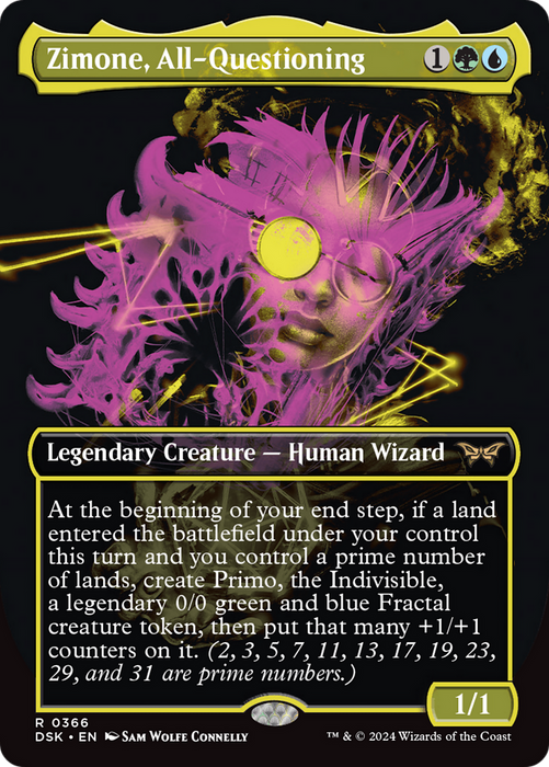 Zimone, All-Questioning (DSK-366) - rare (Borderless) - Foil