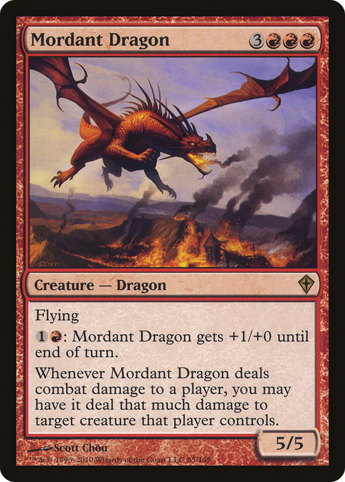 Mordant Dragon (WWK-085) - rare - Foil