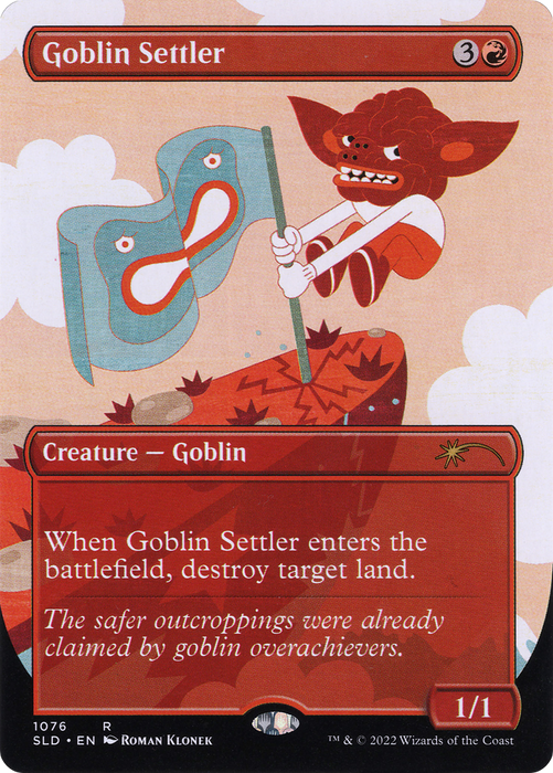 Goblin Settler (SLD-1076) - rare (Borderless)