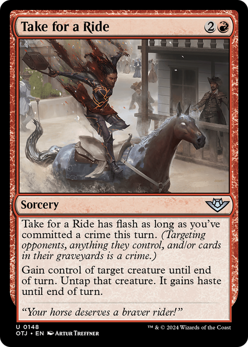 Take for a Ride (OTJ-148) - uncommon - Foil