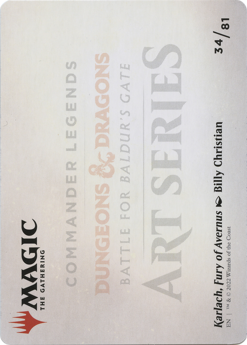 Karlach, Fury of Avernus // Karlach, Fury of Avernus (ACLB-034) - common (Borderless) - Foil