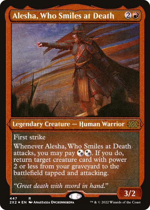 Alesha, Who Smiles at Death (2X2-447) - rare - Etched Foil