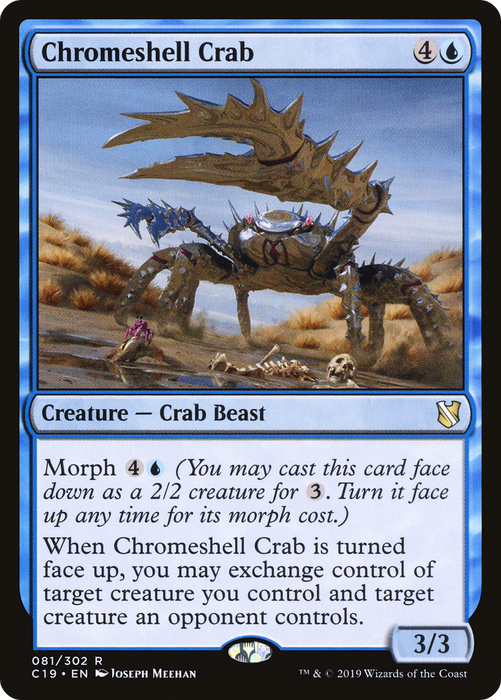 Chromeshell Crab (C19-081) - rare