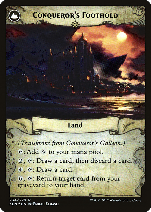 Conqueror's Galleon // Conqueror's Foothold (PRE-234S) - rare: (compasslanddfc) - Foil